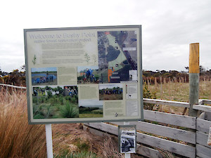 Interpretaion panel Bushy Point walkway